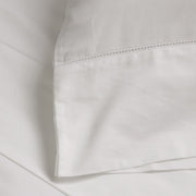 Pom Pom at Home Classico Hemstitch White Cotton Sateen Sheet Set ~ Available in Twin, Queen and King Sizes