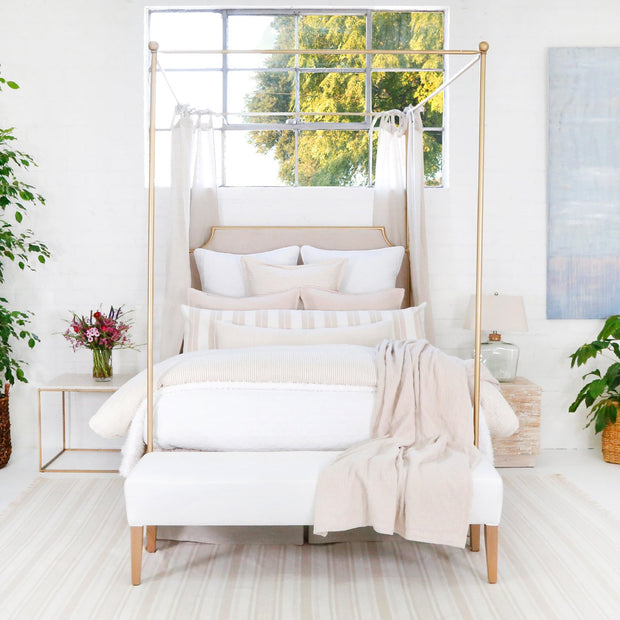 Pom Pom at Home Connor Ivory & Amber Striped Duvet Cover and Pillow Shams ~ Available in Twin, Queen and King Sizes