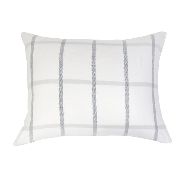 Pom Pom at Home Copenhagen White and Grey Plaid Blanket ~ Available in Queen and King Sizes