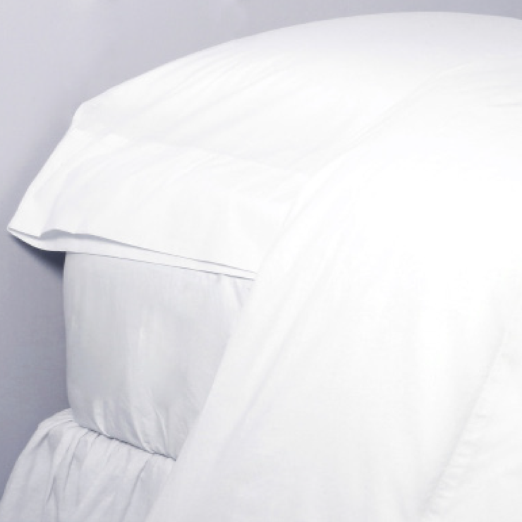 Pom Pom at Home Cotton Percale White Sheet Set ~ Available in Twin, Queen and King Sizes