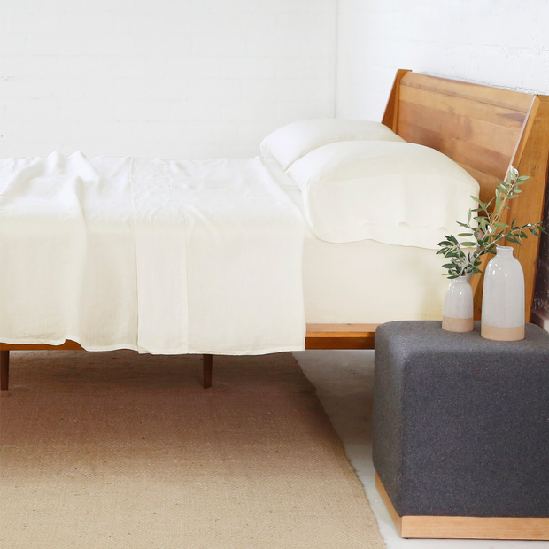 Pom Pom at Home Cream Linen Sheet Set ~ Available in Twin, Queen and King Sizes