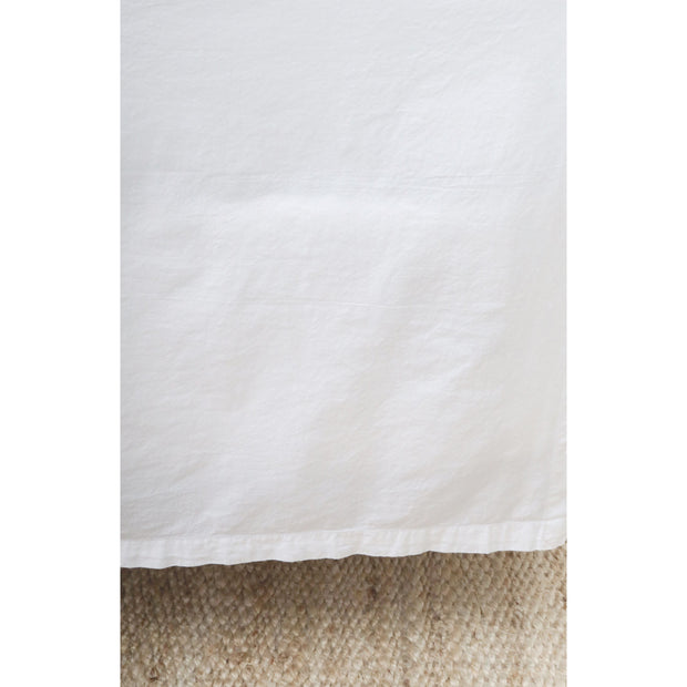 Pom Pom at Home Paneled White Crinkled Cotton Bedskirt ~ Available in Twin, Queen and King Sizes