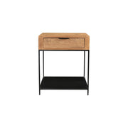 Moe's Home Collection Joliet Natural Solid Teak Wood Side Table