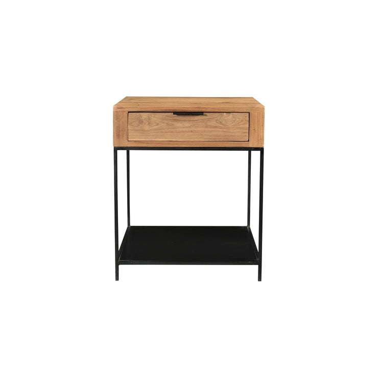 Moe's Home Collection Joliet Natural Solid Teak Wood Side Table
