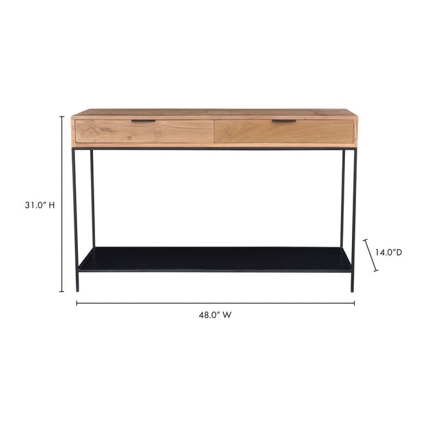 Moe’s Home Collection Joliet Teak Wood Console Table