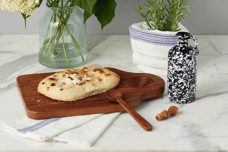 etúHOME Dutch Dipping Board with Scoop, Large, Natural