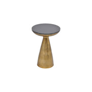 Moe's Home Collection Font Black Granite Top Brass Side Table