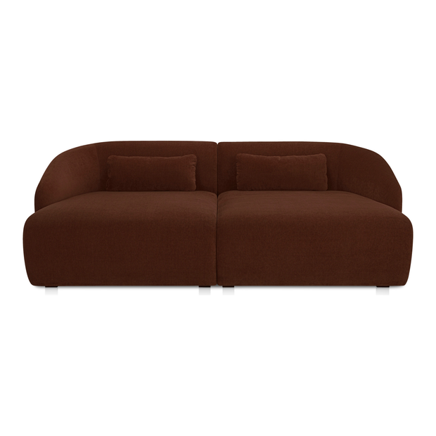 Moe’s Home Collection Amelia Chestnut Double Chaise Modular Sectional