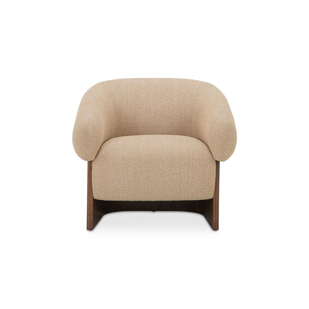 Moe's Home Collection Otto Flecked Tan Boucle Accent Chair