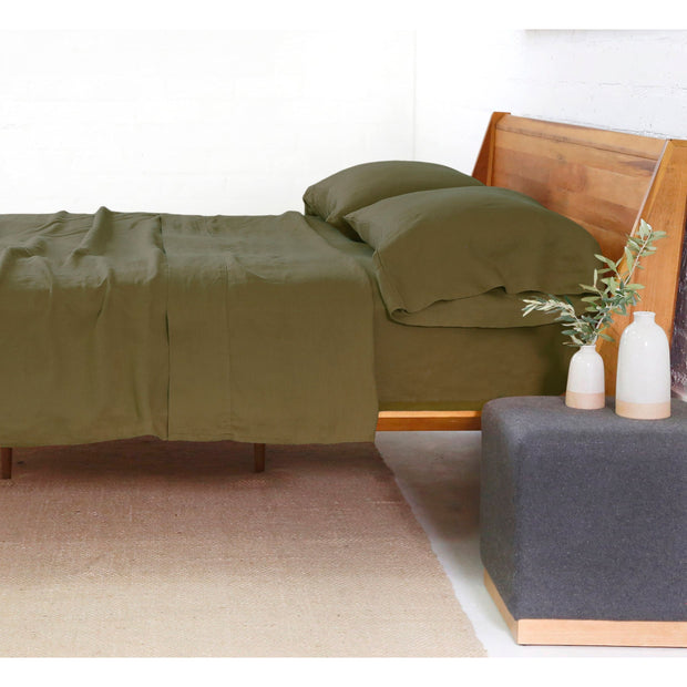 Pom Pom at Home Forest Linen Sheet Set ~ Available in Twin, Queen and King Sizes