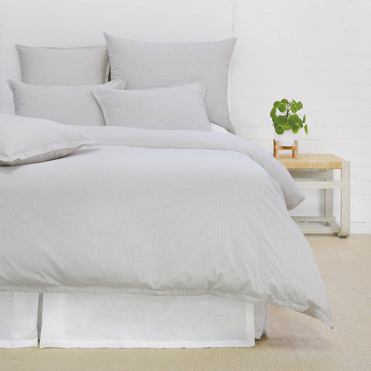 Pom Pom at Home Luke Light Blue Striped Duvet Cover and Pillow Shams ~ Available in Twin, Queen and King Sizes