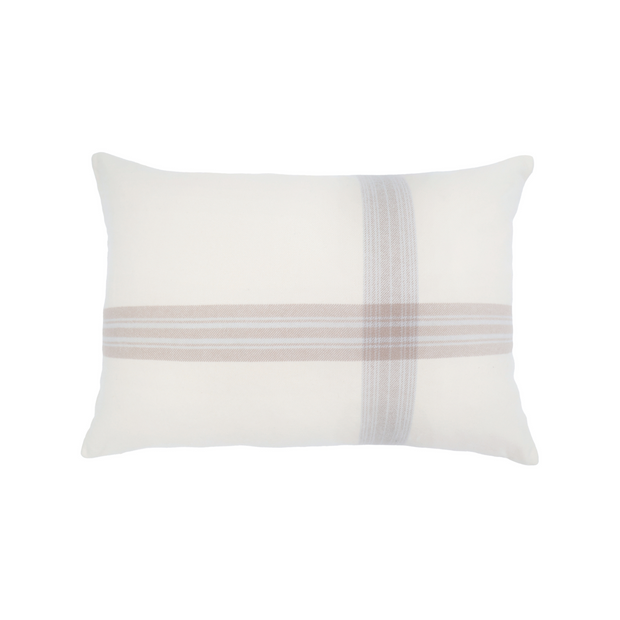 Pom Pom at Home Geneva Ivory and Taupe Plaid Blanket ~ Available in Twin, Queen and King Sizes