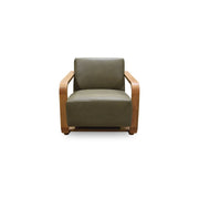 Moe's Home Collection Eckersley Olive Leather Lounge Chair