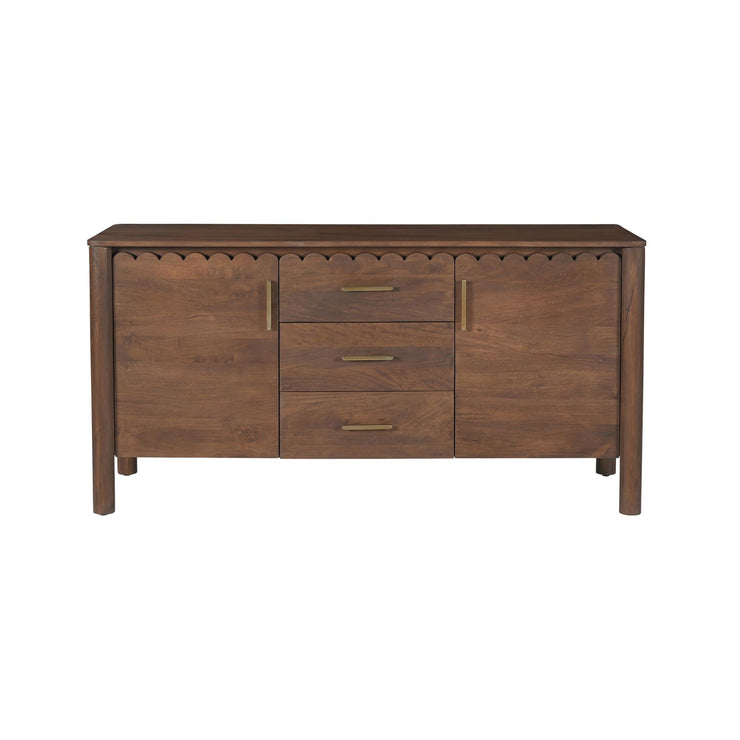 Moe's Home Collection Wiley Vintage Brown 3 Drawer Sideboard