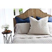 Pom Pom at Home Hampton Flax Linen Diamond Quilted Coverlet and Pillow Shams ~ Available in Twin, Queen and King Sizes
