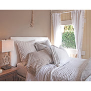 Pom Pom at Home Hampton Flax Linen Diamond Quilted Coverlet and Pillow Shams ~ Available in Twin, Queen and King Sizes
