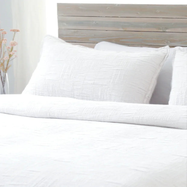 Pom Pom at Home Harbour White Matelasse Coverlet and Pillow Shams ~ Available in Twin, Queen and King Sizes