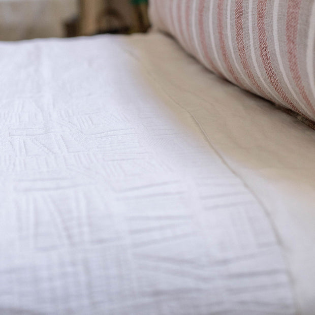 Pom Pom at Home Harbour White Matelasse Coverlet and Pillow Shams ~ Available in Twin, Queen and King Sizes