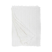 Pom Pom at Home Camille Winter White Chenille Oversized Throw Blanket with Tassels ~ 60” x 90”