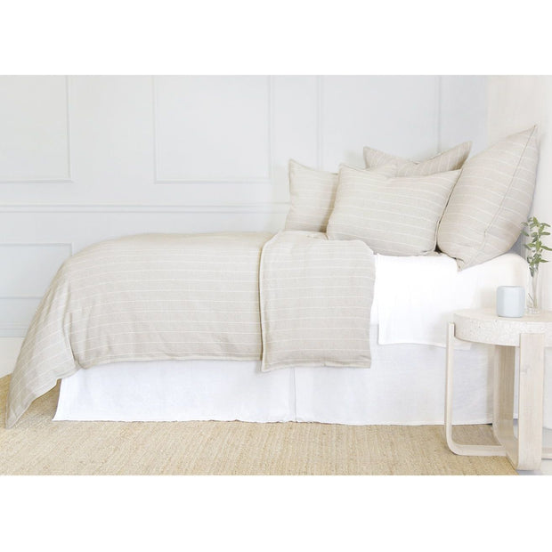 Pom Pom at Home Henley Oat & Ivory Striped Duvet Cover and Pillow Shams ~ Available in Twin, Queen and King Sizes