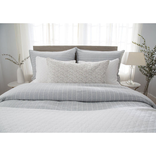 Pom Pom at Home Henley Sky & Ivory Striped Duvet Cover & Pillow Shams ~ Available in Twin, Queen and King Sizes