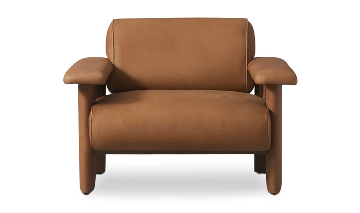 Moe's Home Collection Marcello Tan Leather Lounge Chair