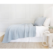Pom Pom at Home Huntington Dusty Blue Coverlet and Euro Shams ~ Available in Queen and King Sizes