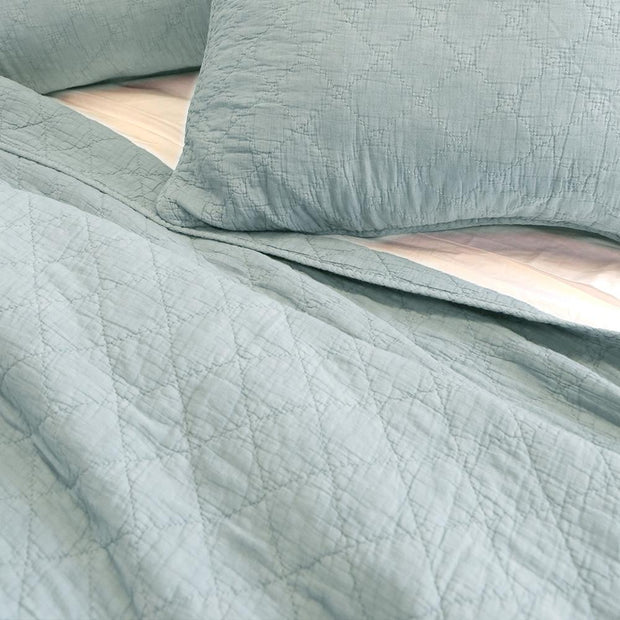 Pom Pom at Home Huntington Sea Glass Coverlet and Euro Shams ~ Available in Queen and King Sizes