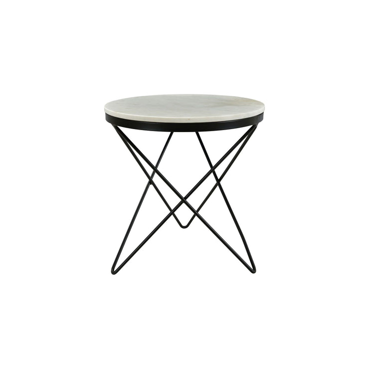 Moe's Home Haley Black Marble Top Side Table