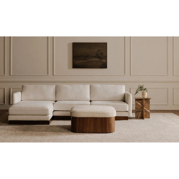 Moe’s Home Collection Sonny Flecked Oat Storage Ottoman