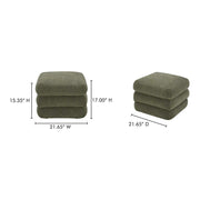 Moe’s Home Collection Lowtide Shadowed Green Stool