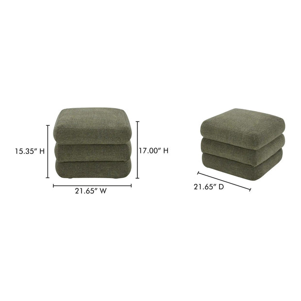 Moe’s Home Collection Lowtide Shadowed Green Stool