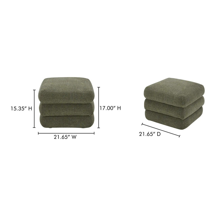 Moe’s Home Collection Lowtide Shadowed Green Stool