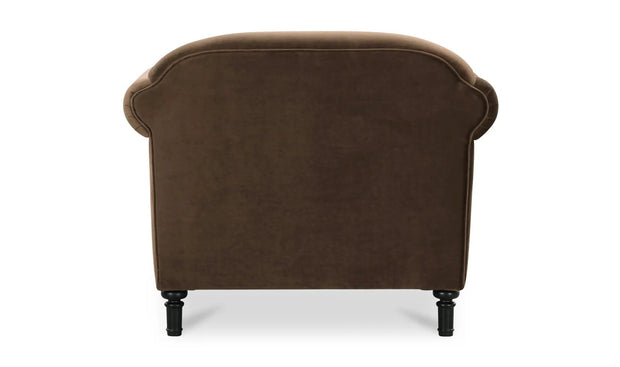 Moe's Home Collection Harmony Dark Brown Faux Mohair Accent Chair