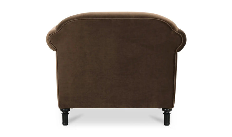 Moe's Home Collection Harmony Dark Brown Faux Mohair Accent Chair