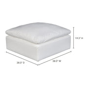 Moe’s Home Collection Terra Condo Creamy White Ottoman