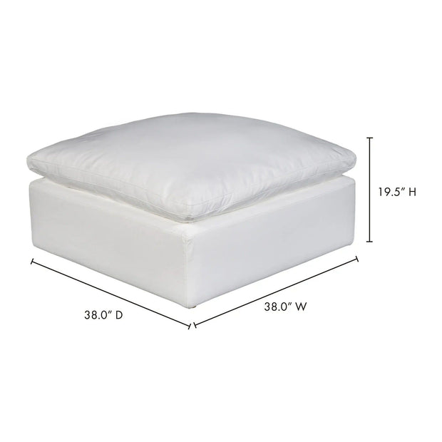 Moe’s Home Collection Terra Condo Creamy White Ottoman