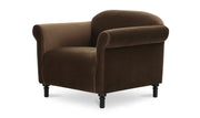 Moe's Home Collection Harmony Dark Brown Faux Mohair Accent Chair