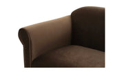 Moe's Home Collection Harmony Dark Brown Faux Mohair Accent Chair
