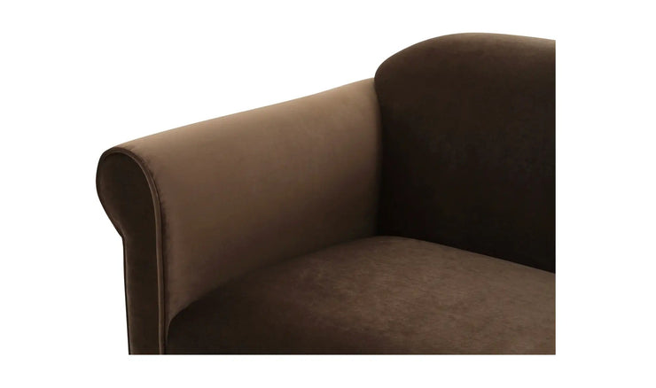 Moe's Home Collection Harmony Dark Brown Faux Mohair Accent Chair