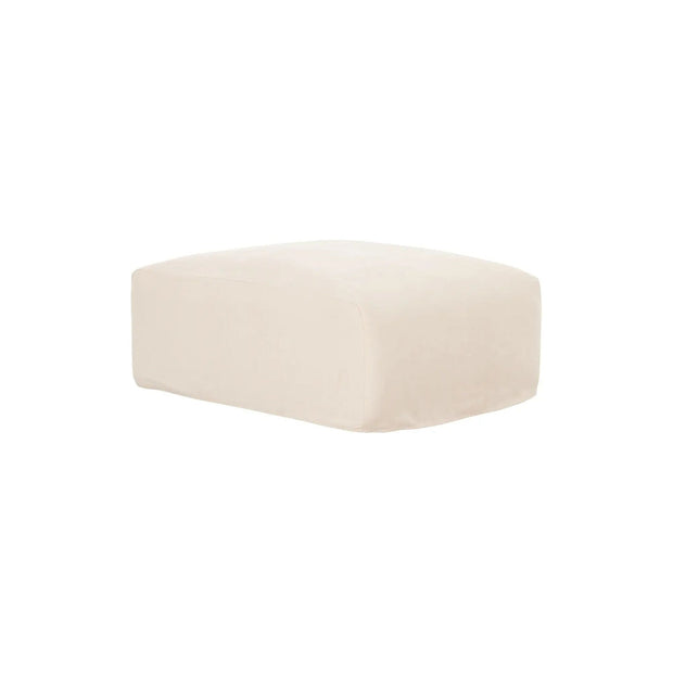 Moe’s Home Collection Isla Beige Slipcovered Ottoman