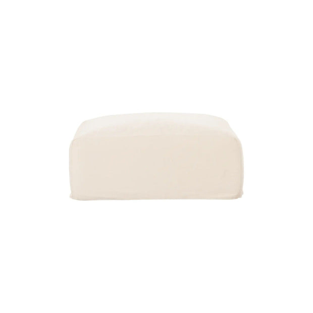Moe’s Home Collection Isla Beige Slipcovered Ottoman