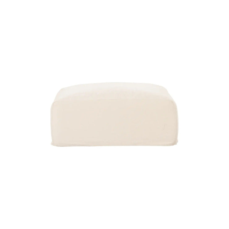 Moe’s Home Collection Isla Beige Slipcovered Ottoman