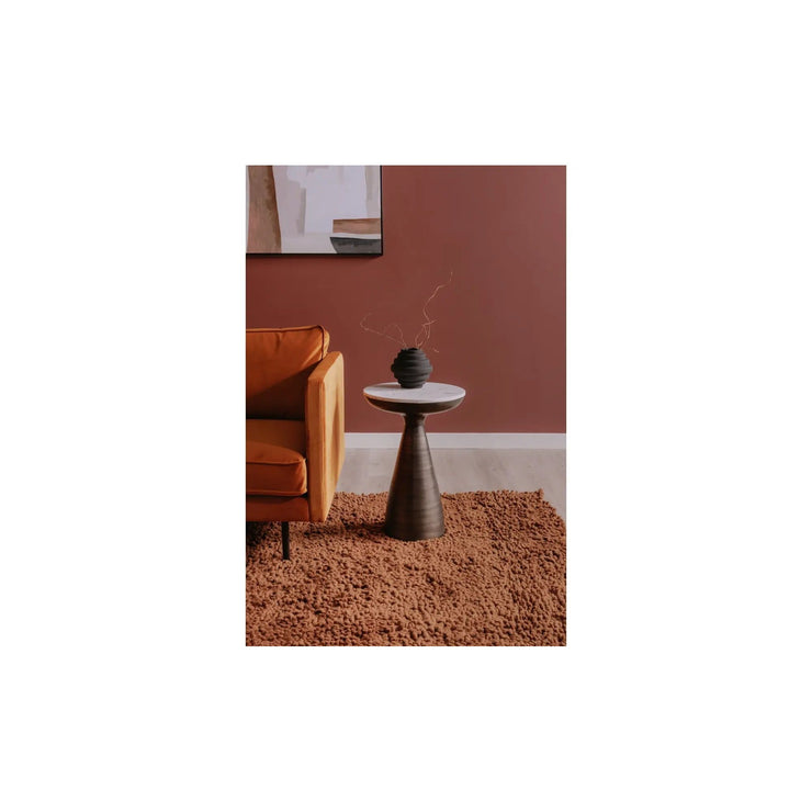 Moe's Home Collection Font White Marble Side Table