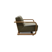 Moe's Home Collection Eckersley Olive Leather Lounge Chair