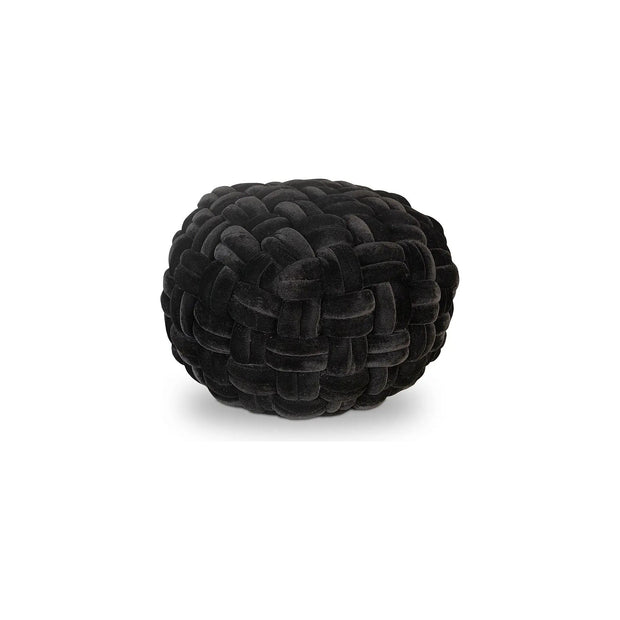 Moe’s Home Collection Pj Black Velvet Pouf