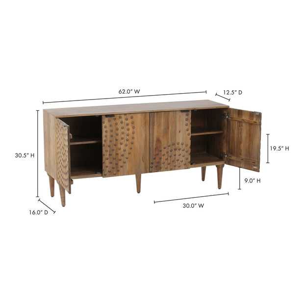 Moe's Home Collection Infinity Light Grey Sideboard