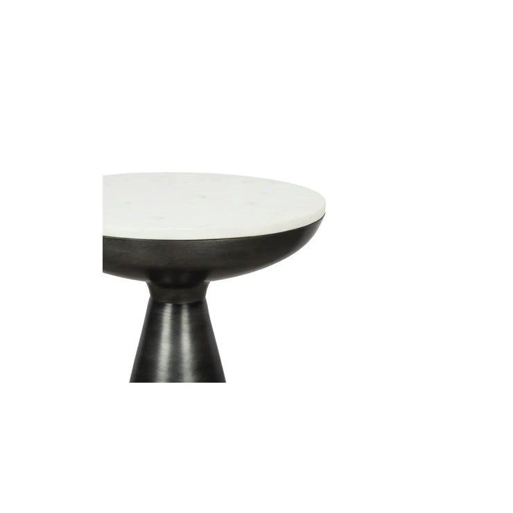 Moe's Home Collection Font White Marble Side Table