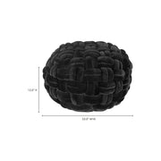 Moe’s Home Collection Pj Black Velvet Pouf