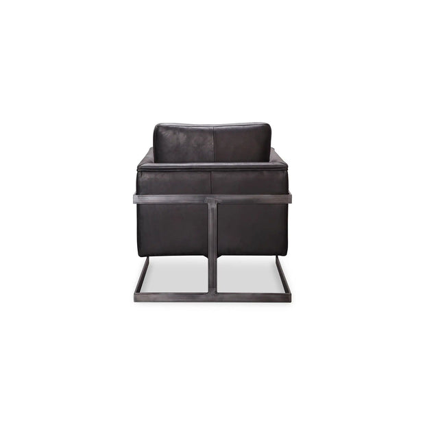 Moe's Home Collection Luxley Black Leather Club Chair